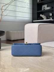 Uubags Chanel flap bag in blue with gold hardware 12x20x6cm - 5