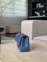 Uubags Chanel flap bag in blue with gold hardware 12x20x6cm - 2