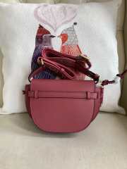 Loewe Mini Gate Dual Bag in Soft Calskin and Jacquard Strap in Plumrose 19x8x11cm - 6
