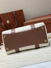 Uubags Loro Piana Loom bag L32 Cotton, Linen In Natural/Caramel Sugar/Sun Gold 33x23x18cm - 2