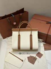 Uubags Loro Piana Loom bag L32 Cotton, Whisper White/Wheat Bran/Sun Gold 33x23x18cm - 5