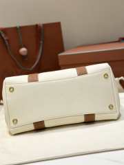 Uubags Loro Piana Loom bag L32 Cotton, Whisper White/Wheat Bran/Sun Gold 33x23x18cm - 4