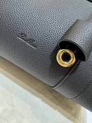 Uubags Loro Piana Loom Bag L32 Grained Calfskin Black/Sun Gold 33x23x18cm - 4