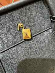 Uubags Loro Piana Loom Bag L32 Grained Calfskin Black/Sun Gold 33x23x18cm - 2