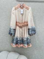 Uubags Zimmermann dress small stand-up collar and lantern sleeves  - 1