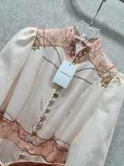 Uubags Zimmermann dress small stand-up collar and lantern sleeves  - 5