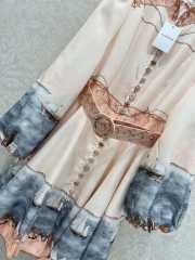 Uubags Zimmermann dress small stand-up collar and lantern sleeves  - 4