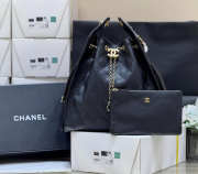 Uubags Chanel 25 Medium Bag Grained Calfskin & Gold Metal In Black 40cm - 6