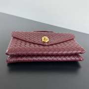 Uubags Bottega Veneta Knot Lock Bag In Burgundy 25x16x5.5cm - 6