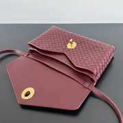 Uubags Bottega Veneta Knot Lock Bag In Burgundy 25x16x5.5cm - 4