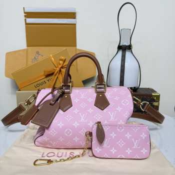Uubags Louis Vuitton M15279 Speedy P9 Bandoulière 30 Bag In Sakura Pink 32x18x22.5cm