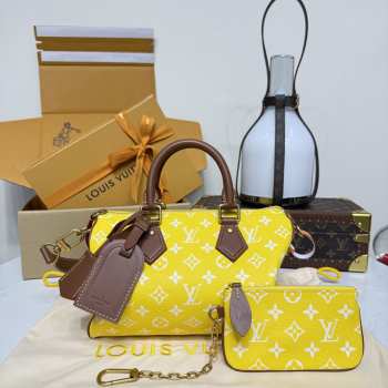 Uubags Louis Vuitton M15242 Speedy P9 Bandoulière 25 Bag In Yellow Mat 25x15x15cm