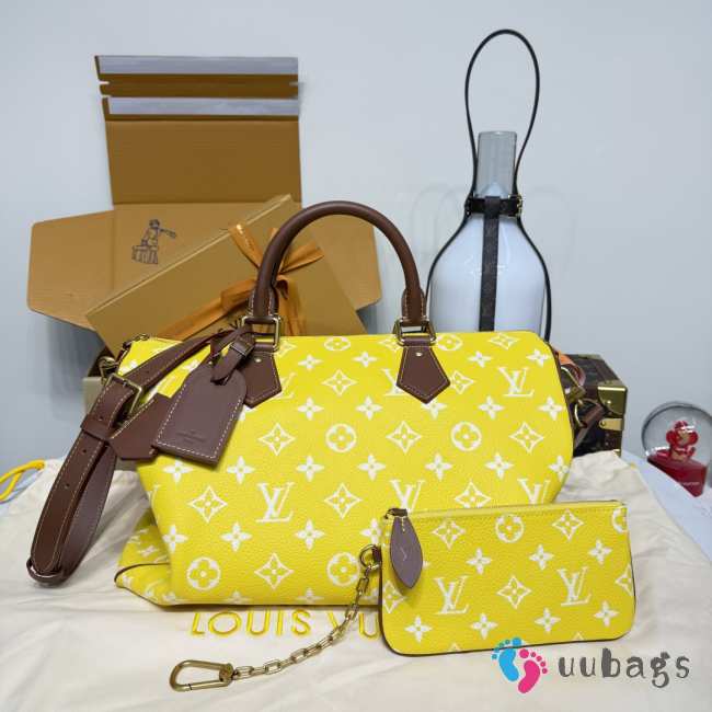 Uubags Louis Vuitton M15242 Speedy P9 Bandoulière 40 Bag In Yellow Mat 40x26x23cm - 1