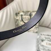 Uubags Dior Lucky 30 Montaigne Star Belt Black Smooth Calfskin With Gold Buckle 2cm - 4
