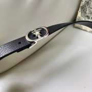 Uubags Dior Lucky 30 Montaigne Star Belt Black Smooth Calfskin With Silver Buckle 2cm - 5