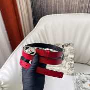 Uubags Dior Lucky 30 Montaigne Star Belt Red Smooth Calfskin With Silver Buckle 2cm - 5