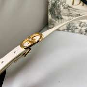 Uubags Dior Lucky 30 Montaigne Star Belt White Smooth Calfskin With Gold Buckle 2cm - 5