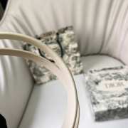 Uubags Dior Lucky 30 Montaigne Star Belt White Smooth Calfskin With Gold Buckle 2cm - 4