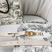 Uubags Dior Lucky 30 Montaigne Star Belt White Smooth Calfskin With Gold Buckle 2cm - 2