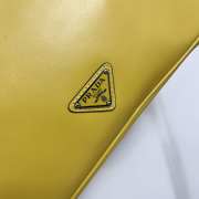 Uubags Prada Triangle Leather Bowler Shoulder Bag In Yellow 25x11x14.5cm - 2