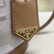 Uubags Prada Small Linen Bland Tote Bag In Brown 21x18x9cm - 4