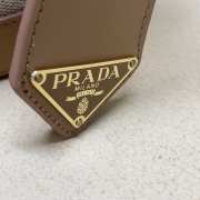 Uubags Prada Medium Linen Bland Tote Bag In Brown 28x22.5x12.5cm - 5