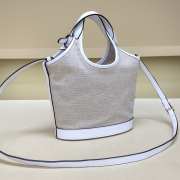Uubags Prada Small Linen Bland Tote Bag In Grey 21x18x9cm - 6