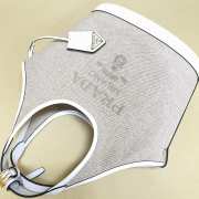 Uubags Prada Medium Linen Bland Tote Bag In Gray 28x22.5x12.5cm - 4