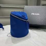 Uubags Prada Blue Canvas Triangle Logo Crossbody Bag 21x15x15cm - 6