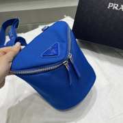 Uubags Prada Blue Canvas Triangle Logo Crossbody Bag 21x15x15cm - 4