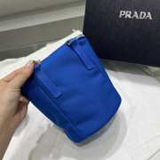 Uubags Prada Blue Canvas Triangle Logo Crossbody Bag 21x15x15cm - 3