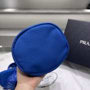 Uubags Prada Blue Canvas Triangle Logo Crossbody Bag 21x15x15cm - 2