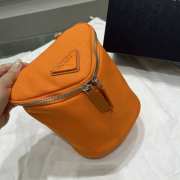 Uubags Prada Orange Canvas Triangle Logo Crossbody Bag 21x15x15cm - 6