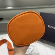 Uubags Prada Orange Canvas Triangle Logo Crossbody Bag 21x15x15cm - 2