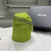 Uubags Prada Green Canvas Triangle Logo Crossbody Bag 21x15x15cm - 5