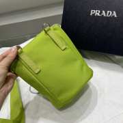 Uubags Prada Green Canvas Triangle Logo Crossbody Bag 21x15x15cm - 2