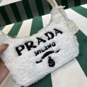 Uubags Prada Re-Edition 2000 Terry Shoulder Bag In White 22x12x6cm - 2