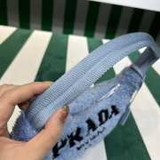Uubags Prada Re-Edition 2000 Terry Shoulder Bag In Blue 22x12x6cm - 4