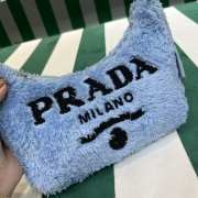 Uubags Prada Re-Edition 2000 Terry Shoulder Bag In Blue 22x12x6cm - 2
