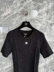 Uubags Chanel Tweed Dress in Black - 5