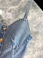 Uubags Chanel Top Washed Out Denim In Blue - 4