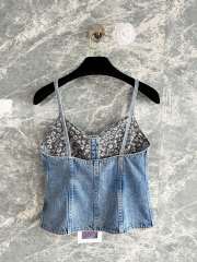 Uubags Chanel Top Washed Out Denim In Blue - 3