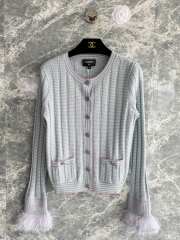 Uubags Chanel Cashmere, Cotton & Feathers In Light Blue, Purple & Pink - 1