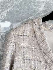 Uubags Chanel Jacket Wool & Cotton Tweed In Gray, Black & Gold - 5