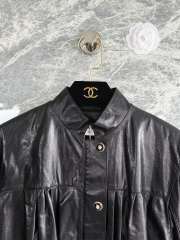 Uubags Chanel Leather Bomber Jacket In Black  - 6