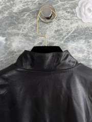Uubags Chanel Leather Bomber Jacket In Black  - 5