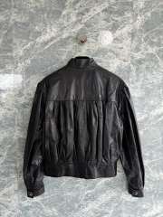 Uubags Chanel Leather Bomber Jacket In Black  - 4