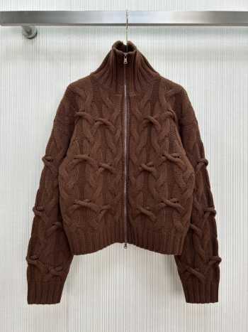 Uubags Brunello Cucinelli Cable-knit cashmere zip-up cardigan