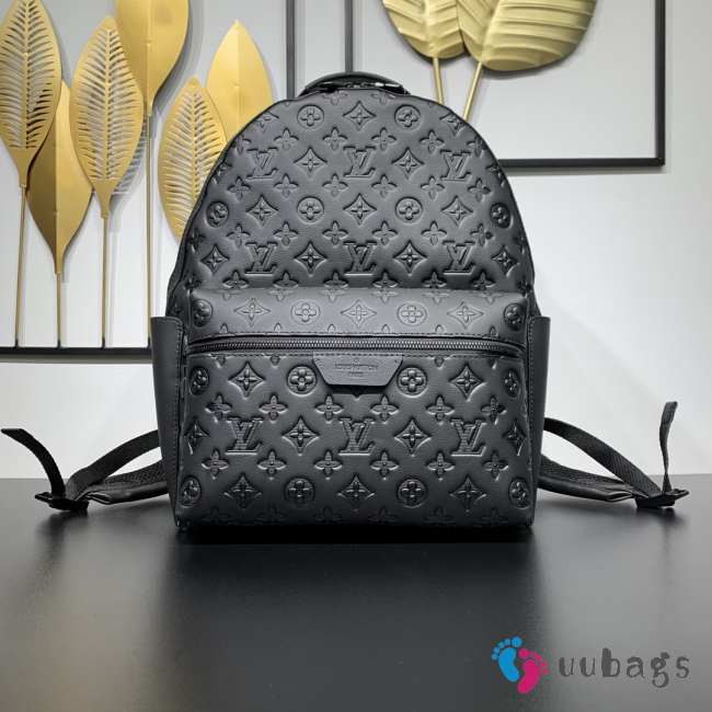 Uubags Louis Vuitton M46553 Discovery Backpack In Black Monogram Shadow Leather 29x38x20cm - 1