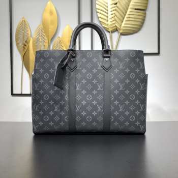 Uubags Louis Vuitton M46451 Sac Plat 24H Monogram Eclipse Bag In Black 44x33x18cm